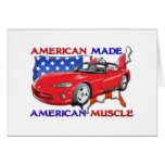 American Made Sports Car Greeting Card