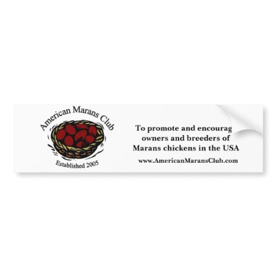 American Marans Club Logo, To promote and encou... Bumper sticker by wjeane