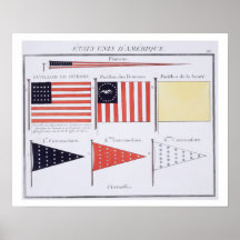 American Maritime Flags and Pennants, from a Frenc Posters