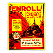 American Merchant Marine - Enroll Today ! posters