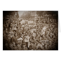 American Military Celebrating VJ Day Greeting Cards