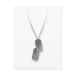 American military dog tags as used by soldiers postcard