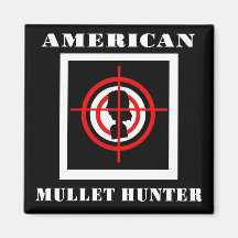 American Mullet Hunter Fridge Magnet
