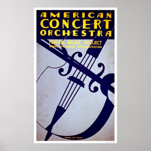 American Orchestra 1936 Wpa Poster 