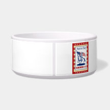 American Patriot Day Remember 911  Greeting Card Pet Food Bowls