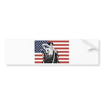 American Patriot Flag revolutionary leader Bumper Sticker