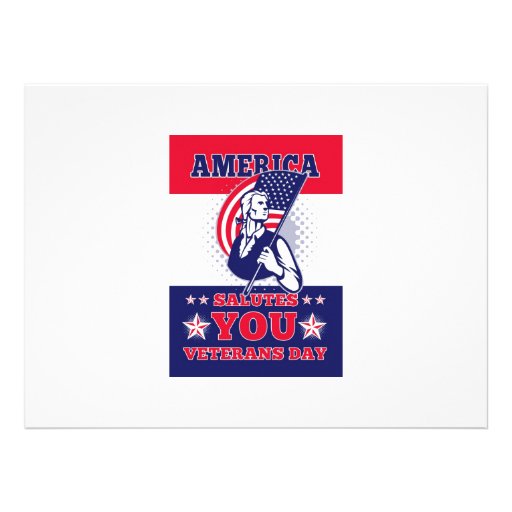 American Patriot Memorial Day Poster Greeting Card Custom Announcements