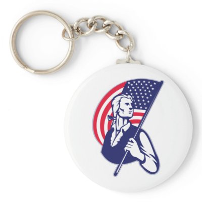 American Patriot Minuteman Stars and Stripes flag Keychain by uniformed_personnel