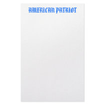 AMERICAN PATRIOT STATIONERY DESIGN