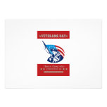 American Patriot Veterans Day Poster Greeting Card Invitation