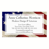 American Patriot Vintage Stars and Stripes US Flag business cards