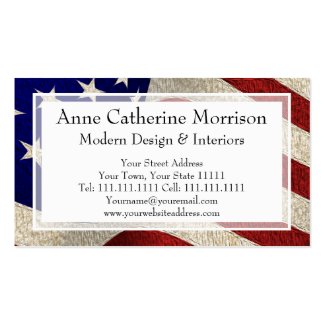 American Patriot Vintage Stars and Stripes US Flag Business Card Templates