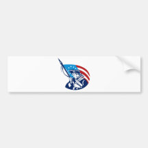 American patriot with Betsy Ross flag Bumper Sticker