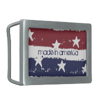 American Patriotic Distressed Paint Belt Buckle