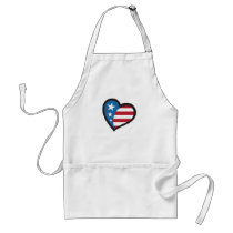 American patriotic heart aprons