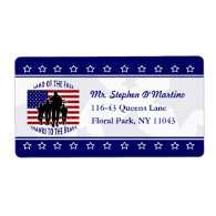 American Patriotic Personalized Shipping Label