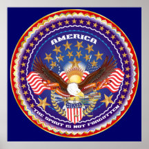 American Patriotic Please View Notes Print