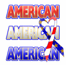 American Patriotic Ribbon photo sculptures