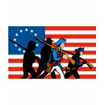 American patriots marching with Betsy Ross flag t-shirts