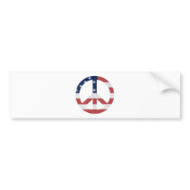 American Peace Sign Products! bumper stickers by campagnaa American Peace Sign Products! bumper stickers