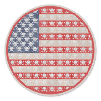 American Pirate Flag Round Stickers