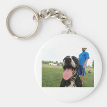 American Pit Bull Terrier- A Family Dog Key Chain
