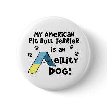 American Pit Bull Terrier Agility Dog buttons