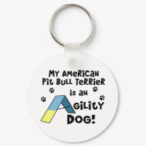 American Pit Bull Terrier Agility Dog keychains
