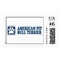 American Pit Bull Terrier Blue Postage Stamps