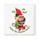 American Pit Bull Terrier Christmas Gifts Magnets
