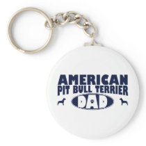 American Pit Bull Terrier Dad Keychain