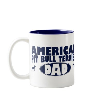 American Pit Bull Terrier Dad Coffee Mug by MenagerieMayhem