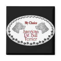 American Pit Bull Terrier Gifts magnets by DogsByDezign American Pit Bull Terrier Gifts magnets