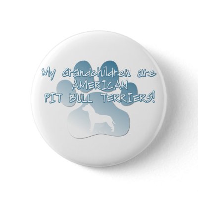 American Pit Bull Terrier Grandchildren Pins by MenagerieMayhem