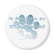 American Pit Bull Terrier Grandchildren magnets by MenagerieMayhem American Pit Bull Terrier Grandchildren magnets
