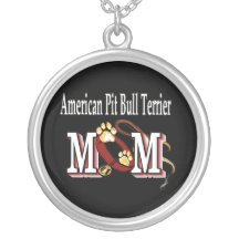 american pit bull terrier mom personalized necklace