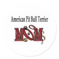 American Pit Bull Terrier Mom Sticker by DogsByDezign American Pit Bull Terrier Mom Sticker