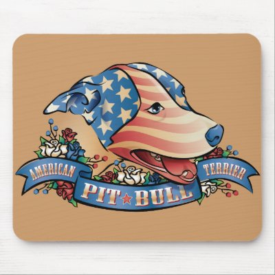 American Pit Bull Terrier Mouse Mats by HardtGraphicArdts