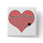 American Pit Bull Terrier Paw Prints Dog Humor buttons