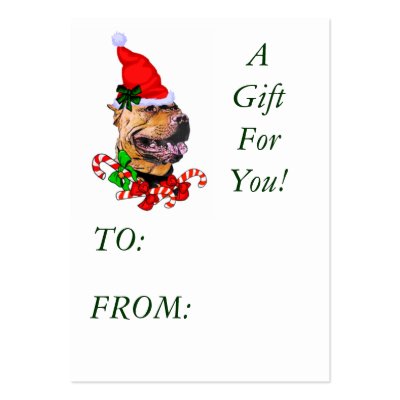 American Pit Bull Terrier Pitbull Christmas Gif... Business Card Templates by DogsByDezign
