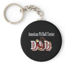 American Pit Bull Terrire Dad Keychain