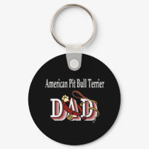 American Pit Bull Terrire Dad Keychain by DogsByDezign American Pit Bull Terrire Dad Keychain