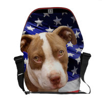 American Pitbull puppy Courier Bag