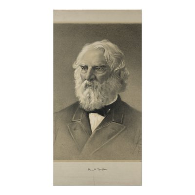 American Poet Henry Wadsworth Longfellow Portrait Photo Cards by wallarts