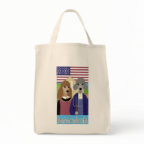 American Poodle Gothic Tote Canvas Bag