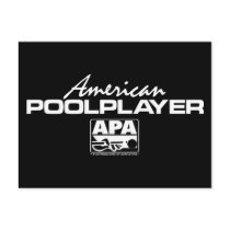 American Pool Player - White Post Card