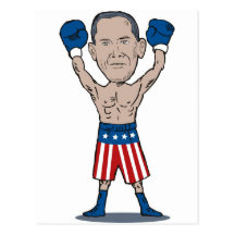 American President Barack Obama Boxer Post Cards