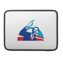 American President Barack Obama pointing forward Sleeves For MacBook Pro