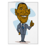 American President Barack Obama thumbs up Cards