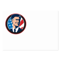 American Presidential Candidate Mitt Romney retro Business Card